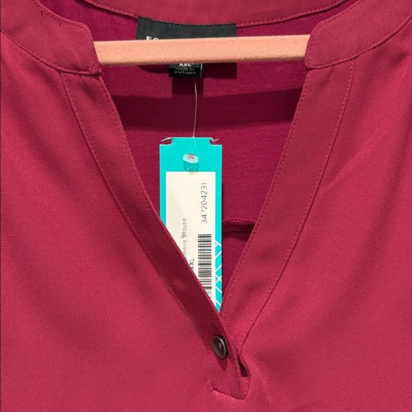 FORTUNE + IVY - Ollie Flutter Sleeve Blouse. Size XXL. Fuschsia / Pink. NWT - Picture 7 of 16